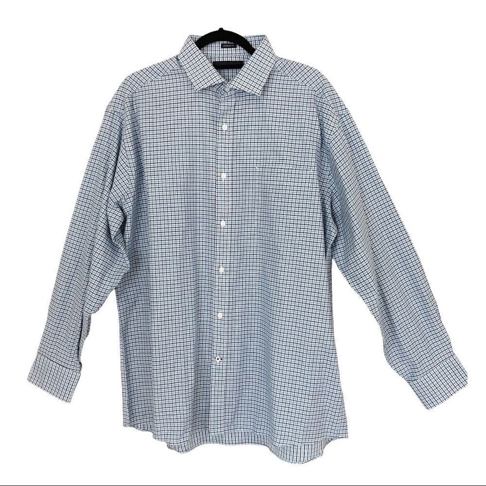 Tommy Hilfiger Men’s Button Down 100% Cotton‎ Dress Shirt Size 17